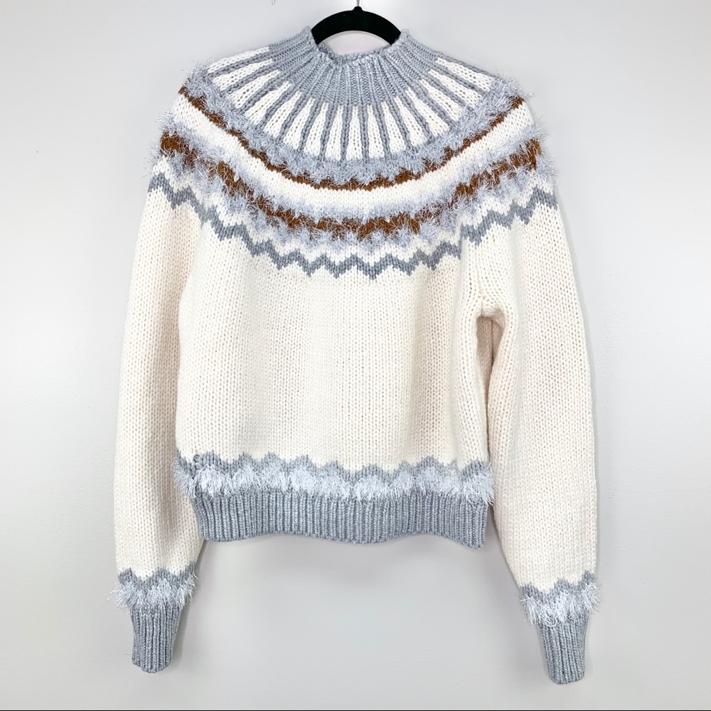 Lou & Grey Fair Isle Sweater White Size M - Picture 2 of 16